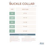 BioThane buckle collarsize guide chart