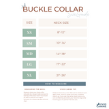 BioThane buckle collarsize guide chart
