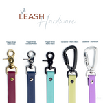 BioThane waterproof dog leash hardware options and clip styles - Vivid Canine