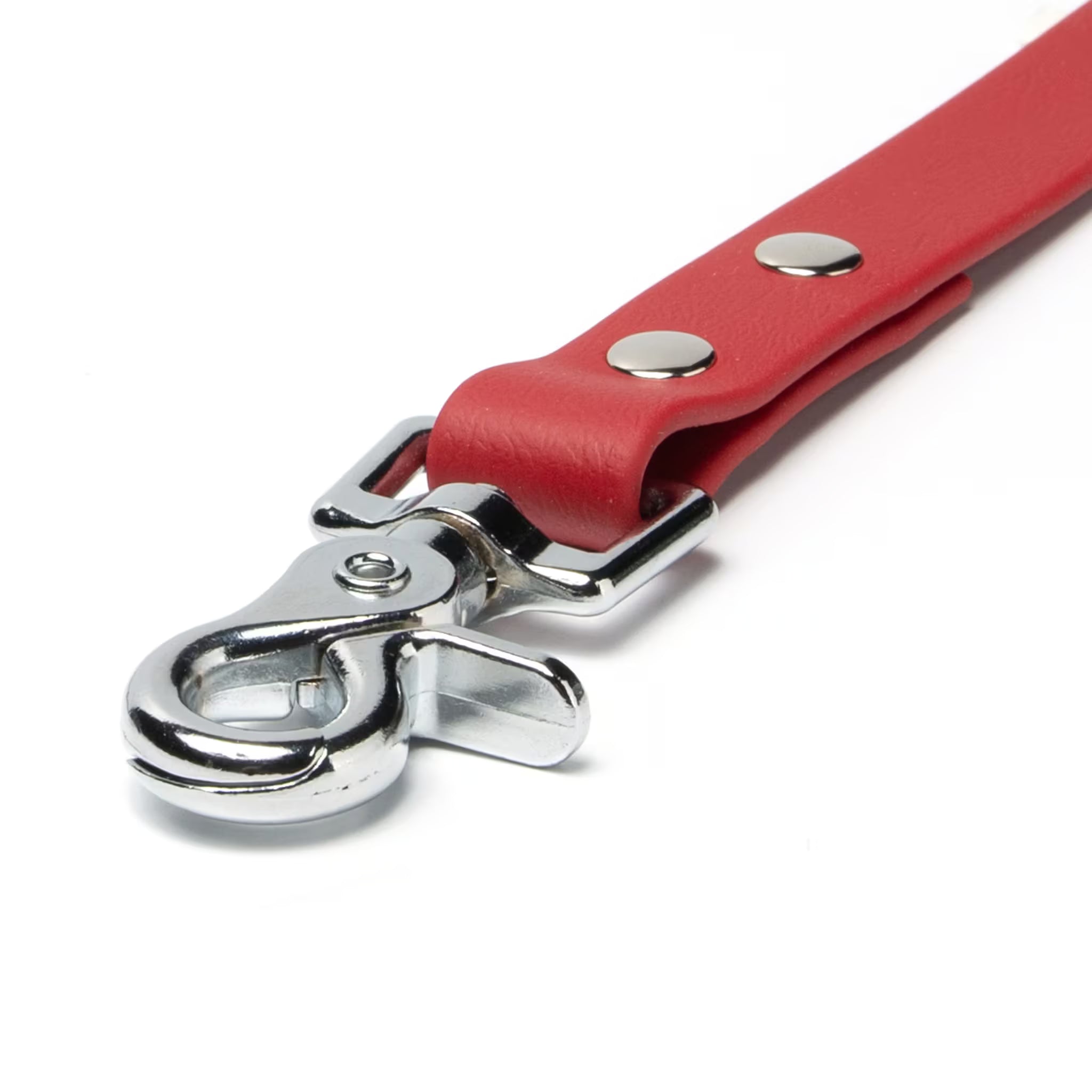 chrome-plated trigger snap close up