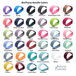 BioThane® standard handle available in multiple colors — waterproof design by Vivid Canine