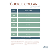 BioThane buckle collarsize guide chart