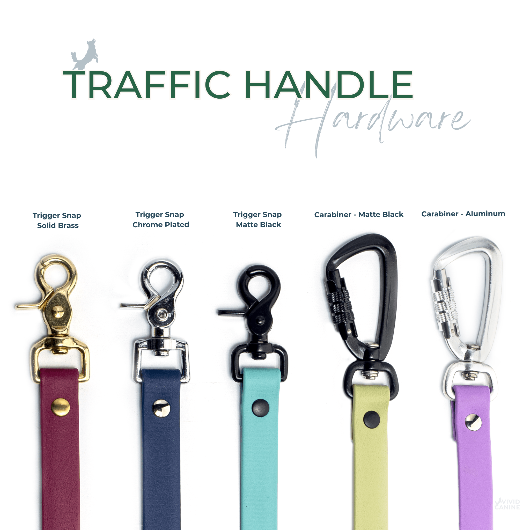 BioThane traffic handle hardware options