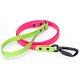 BioThane® waterproof two-tone dog leash by Vivid Canine — water-resistant and adventure-ready