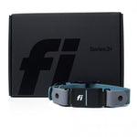 Fi Series 3+ GPS collar bundle — black Fi box with blue BioThane® buckle dog collar on white background