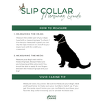 The image is a guide on how to measure a dog's neck and head using a measuring tape.