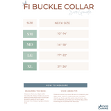 BioThane buckle collar size guide