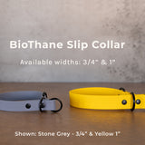 Waterproof BioThane® Slip Collars for Dogs
