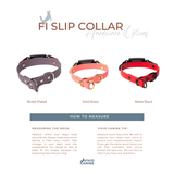 Biothane Fi slip collar hardware options infographic - Vivid Canine