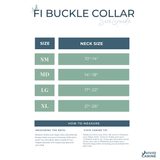 BioThane Fi buckle collar size guide chart