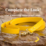 Vivid Canine BioThane® waterproof dog leash, yellow brass snap - matching buckle dog collar available