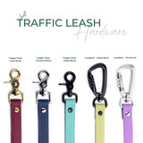 Vivid Canine BioThane® color chart showing all available color options for BioThane® Gear