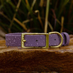 Vivid Canine BioThane® waterproof buckle dog collar mauve - durable outdoor pet gear available in XS-XL sizes