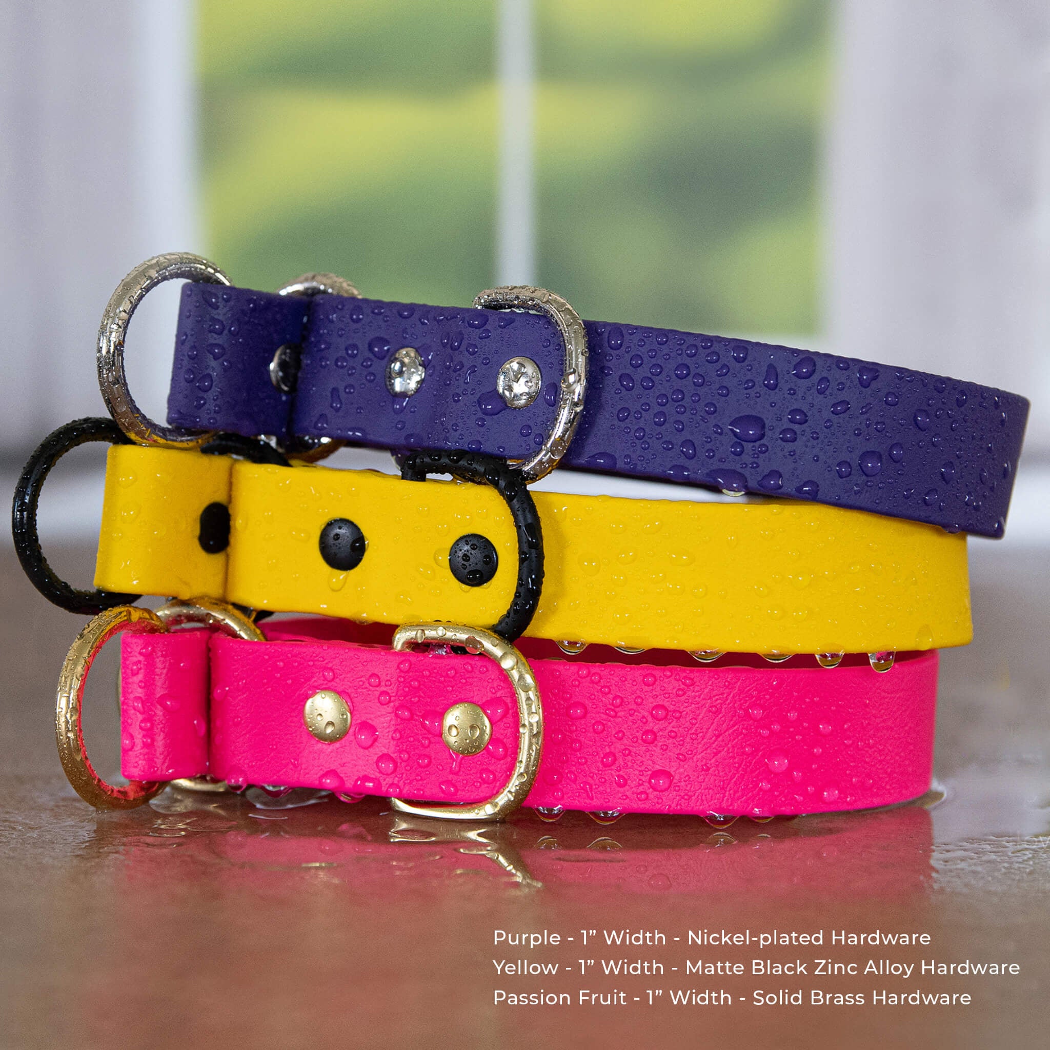  BioThane slip collar color options - waterproof dog collars by Vivid Canine