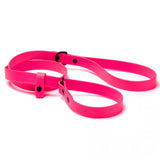 Close-up of BioThane slip leash showing durable construction and hardware detail