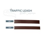 Traffic leash width comparison infographic