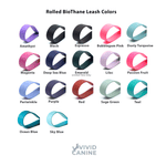 Rolled BioThane® available in multiple colors — waterproof design by Vivid Canine