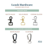 biothane leash finishes and styles