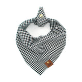 Dog Bandana - Black Houndstooth