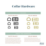 collar hardware finishes descriptions