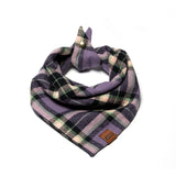 dusty purple plaid dog bandana