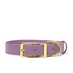 mauve color biothane buckle dog collar