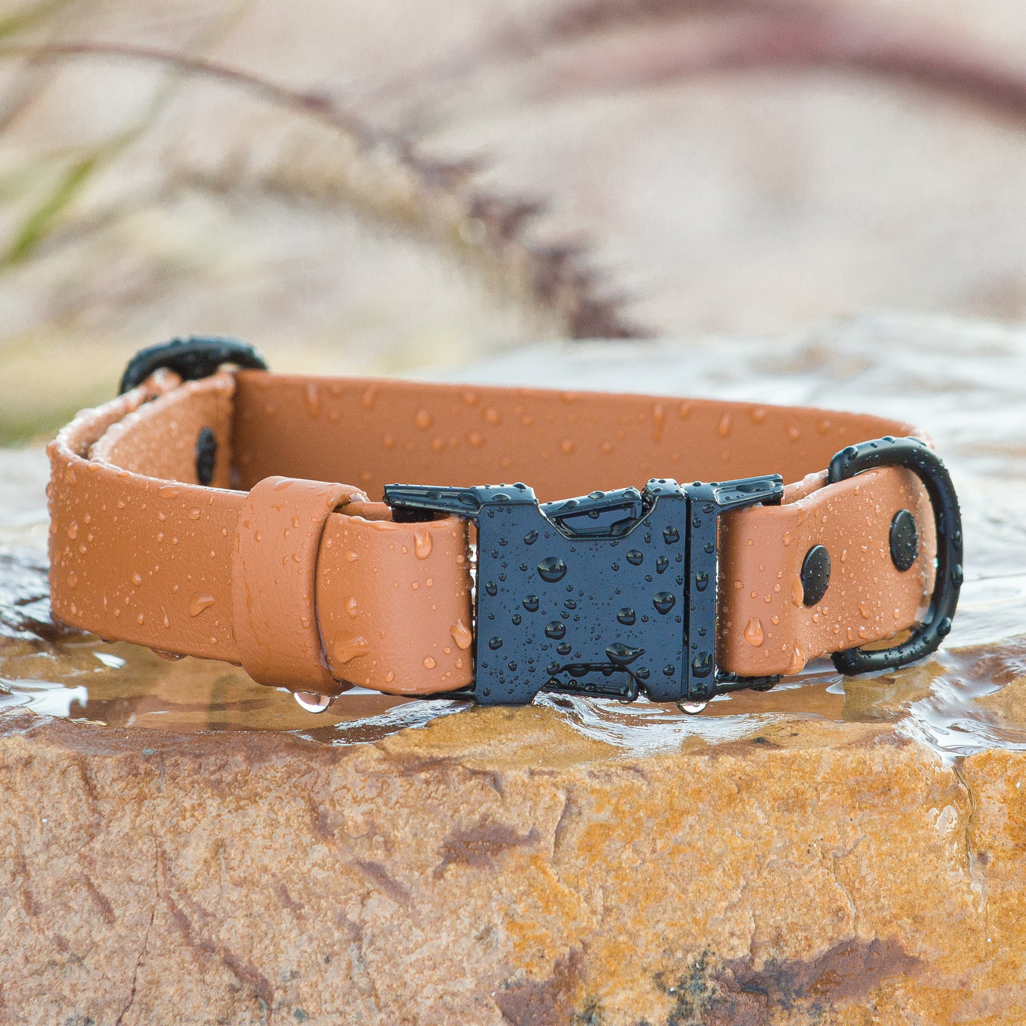 BioThane® Waterproof Quick Release Dog Collar - Caramel
